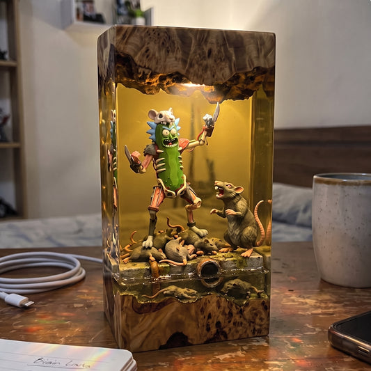 Pickle Rick - Resin Lamp